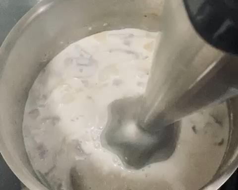 快手减肥早餐—无奶油版 蘑菇浓汤的做法 步骤6