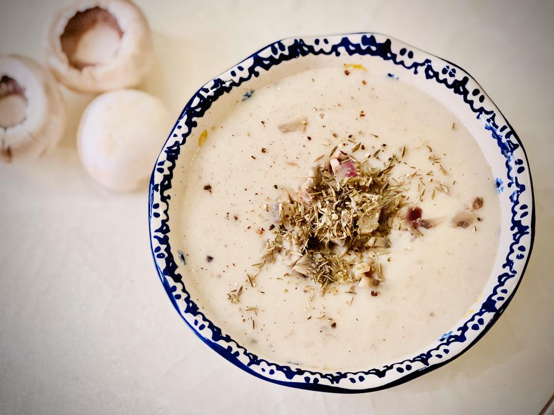 快手减肥早餐—无奶油版 蘑菇浓汤的做法 步骤8